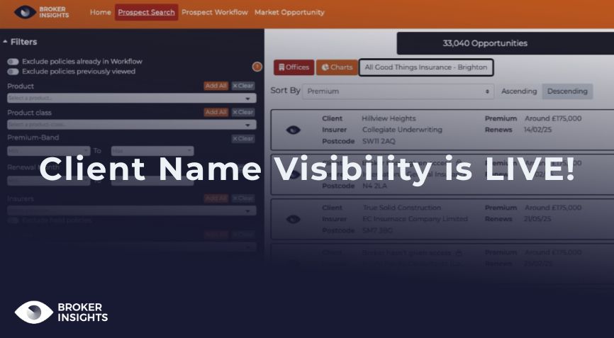 NEW! Client name visibility - Improving broker and insurer interaction